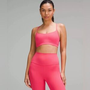 lululemon Flow Bra Nulu Light Support, B-C Cups Glaze Pink, Size 6